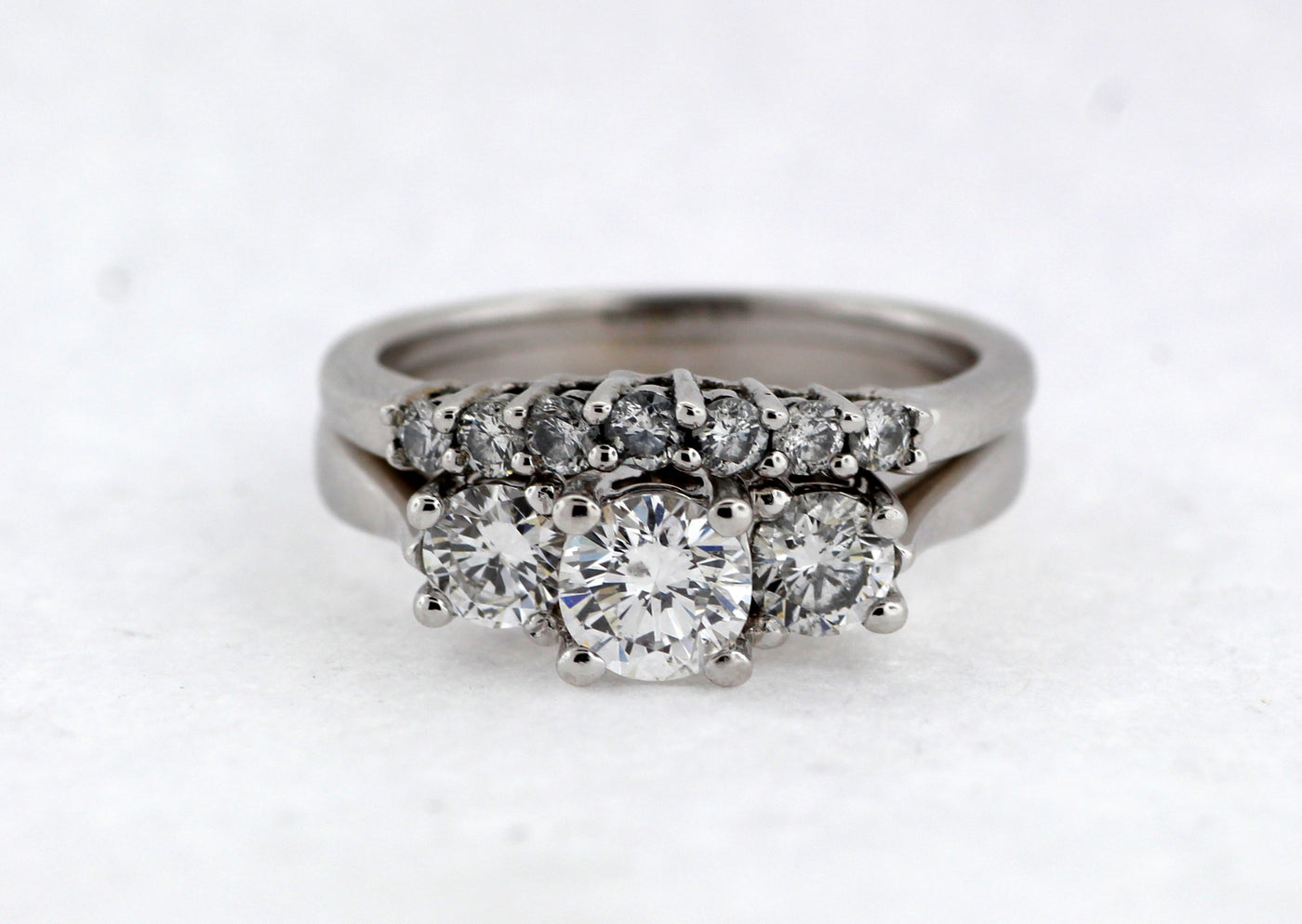 14KW 1.19 Cttw Diamond Wedding Set