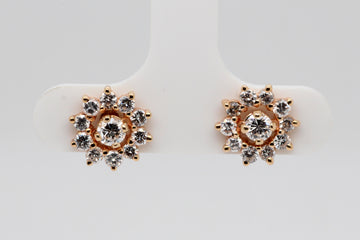 14KY .50 Cttw Diamond earrings, H-SI2