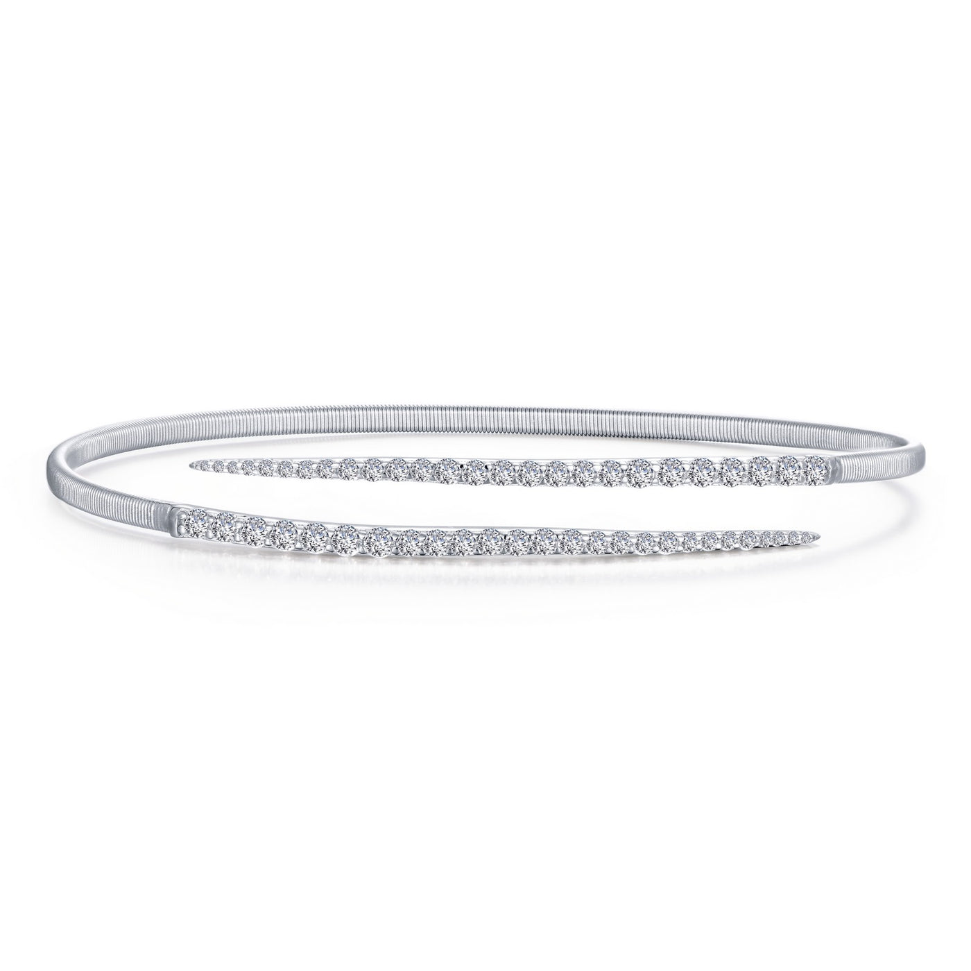 0.98 CTW Pave Bypass Cuff Bangle Bracelet