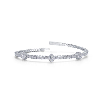 2.45 CTW Station Flexible Tennis Bracelet