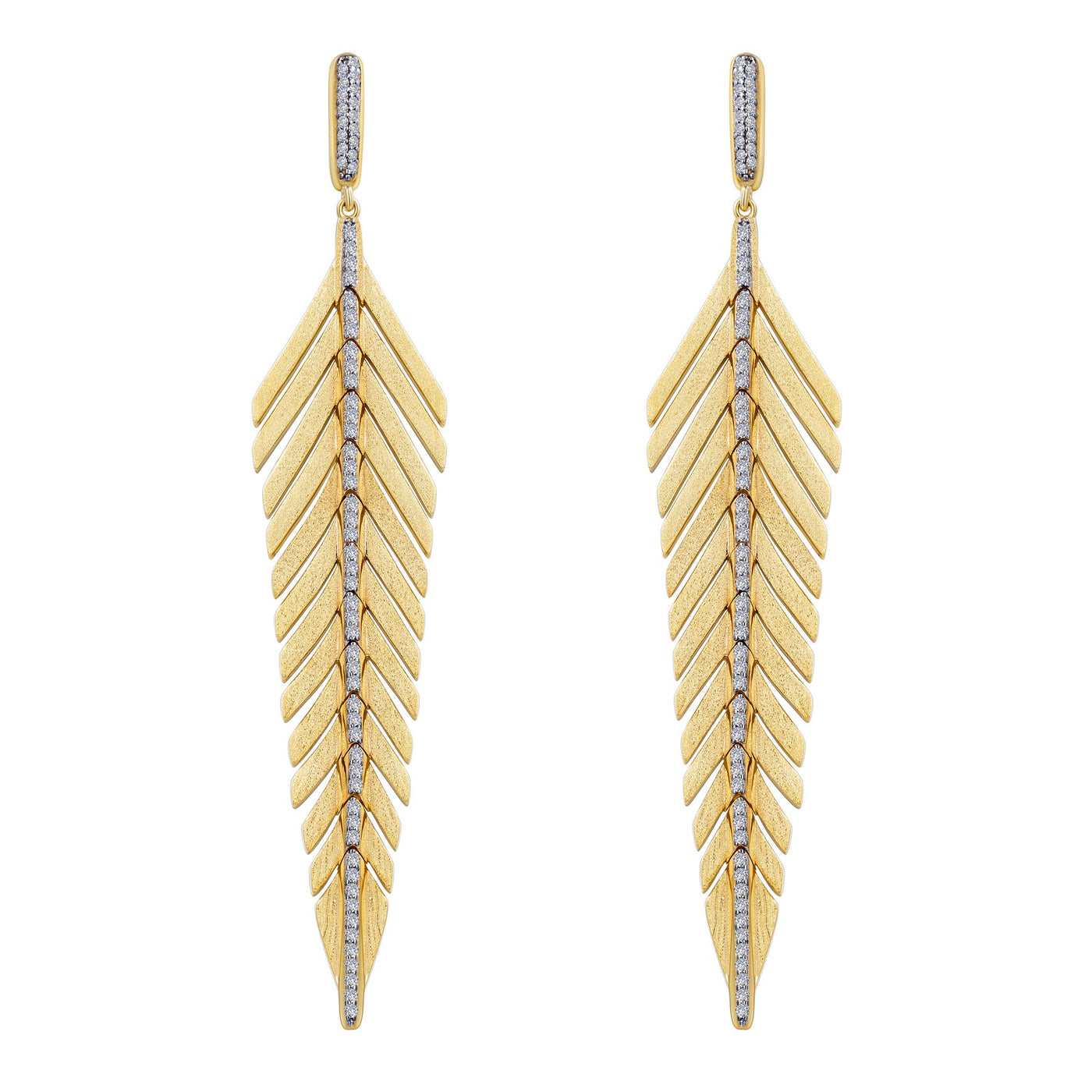Elegant Feather Drop Earrings