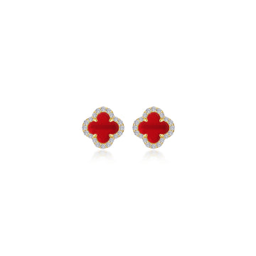 0.4 CTW Halo Stud Earrings