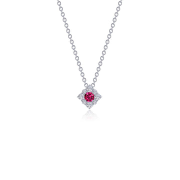 0.43 CTW Halo Necklace