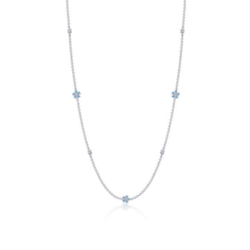 0.81 CTW Mini Flower Station Necklace