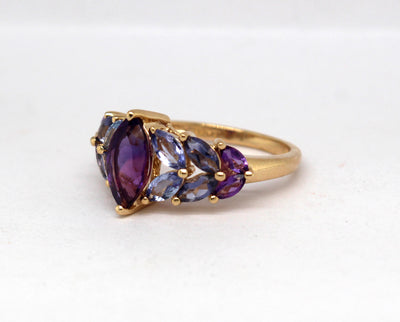Estate 14KY 1.20 Cttw Amethyst and .60 Cttw Diamond Ring