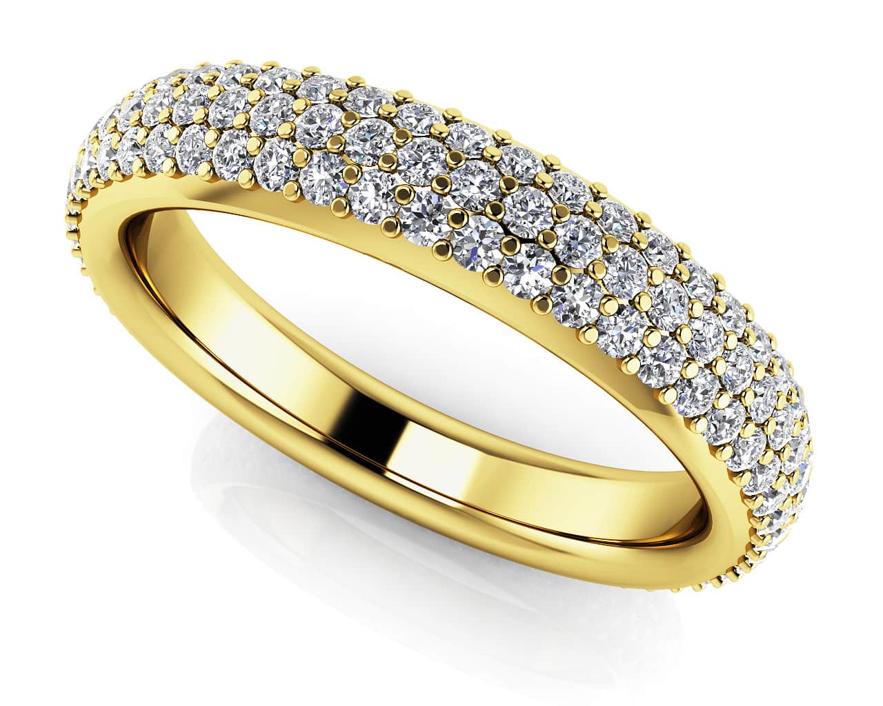14KY .51 CTTW DIAMOND WEDDING BAND H-SI2