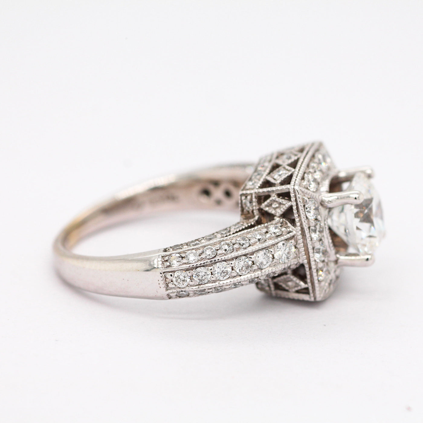 18KW 2.31CTTW Diamond Engagement Ring