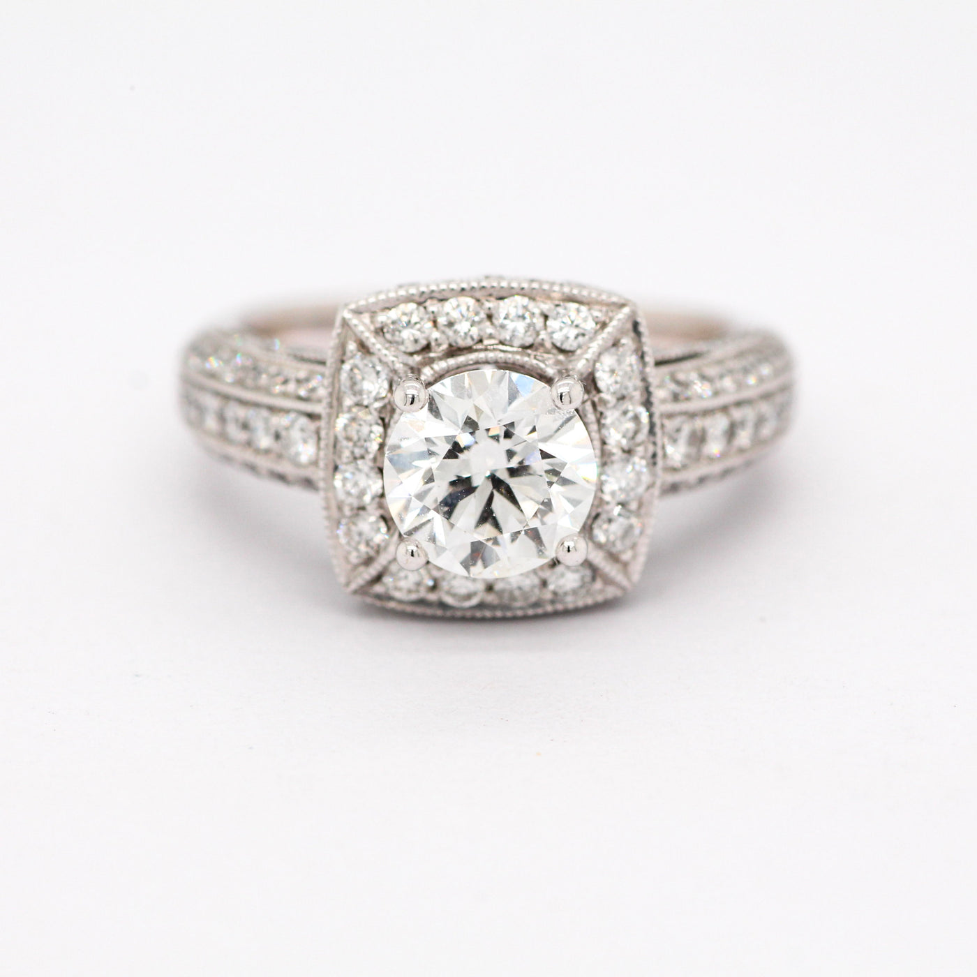18KW 2.31CTTW Diamond Engagement Ring