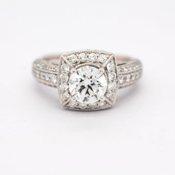 18KW 2.31CTTW Diamond Engagement Ring