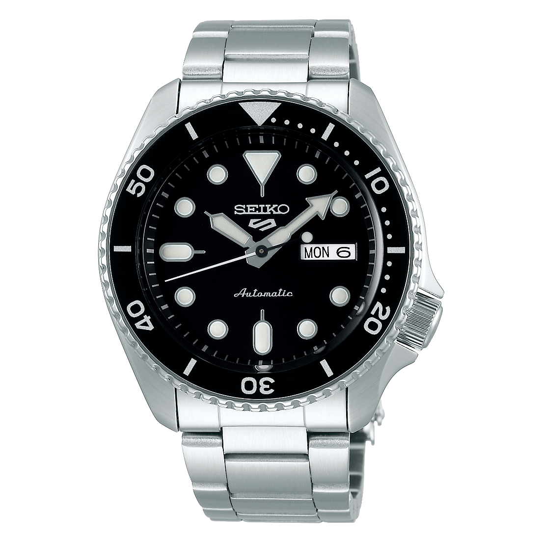 GTS SEIKO SRPD55 AUTOMATIC BLACK FACE WATCH