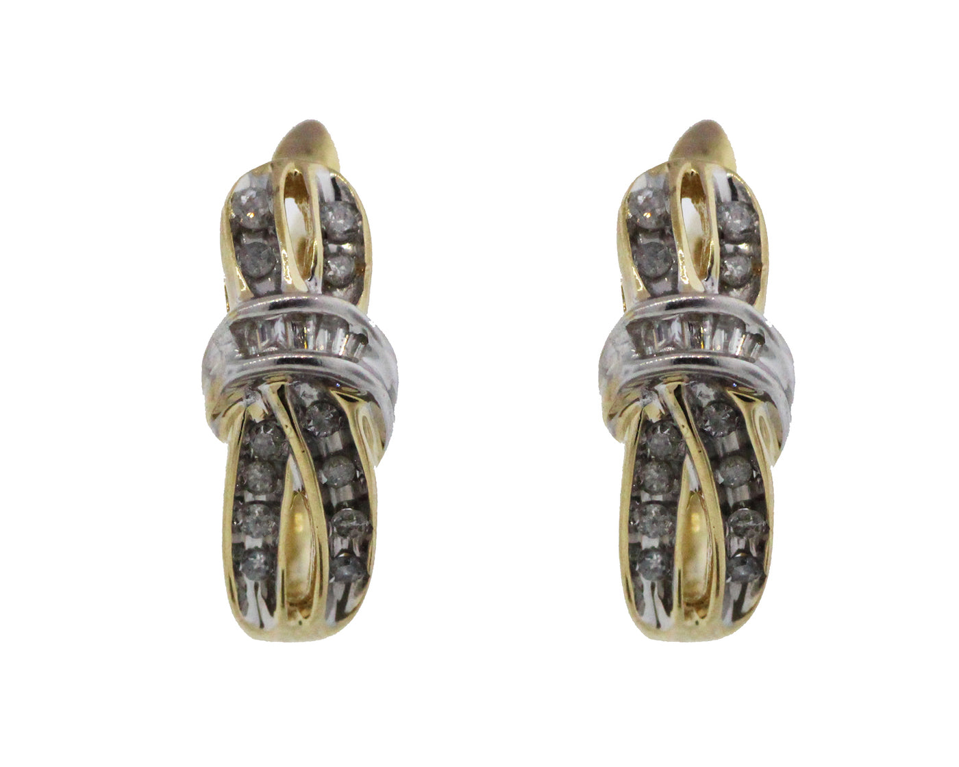 14TT 1/2CTTW DIA HOOP EARRINGS