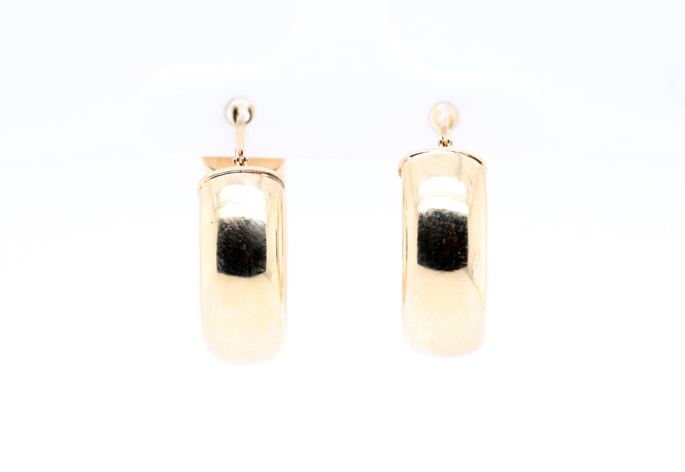 Estate 14KY 20 mm small hoop earrings
