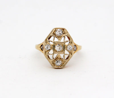 Estate 14KTT .40 Cttw Diamond Ring