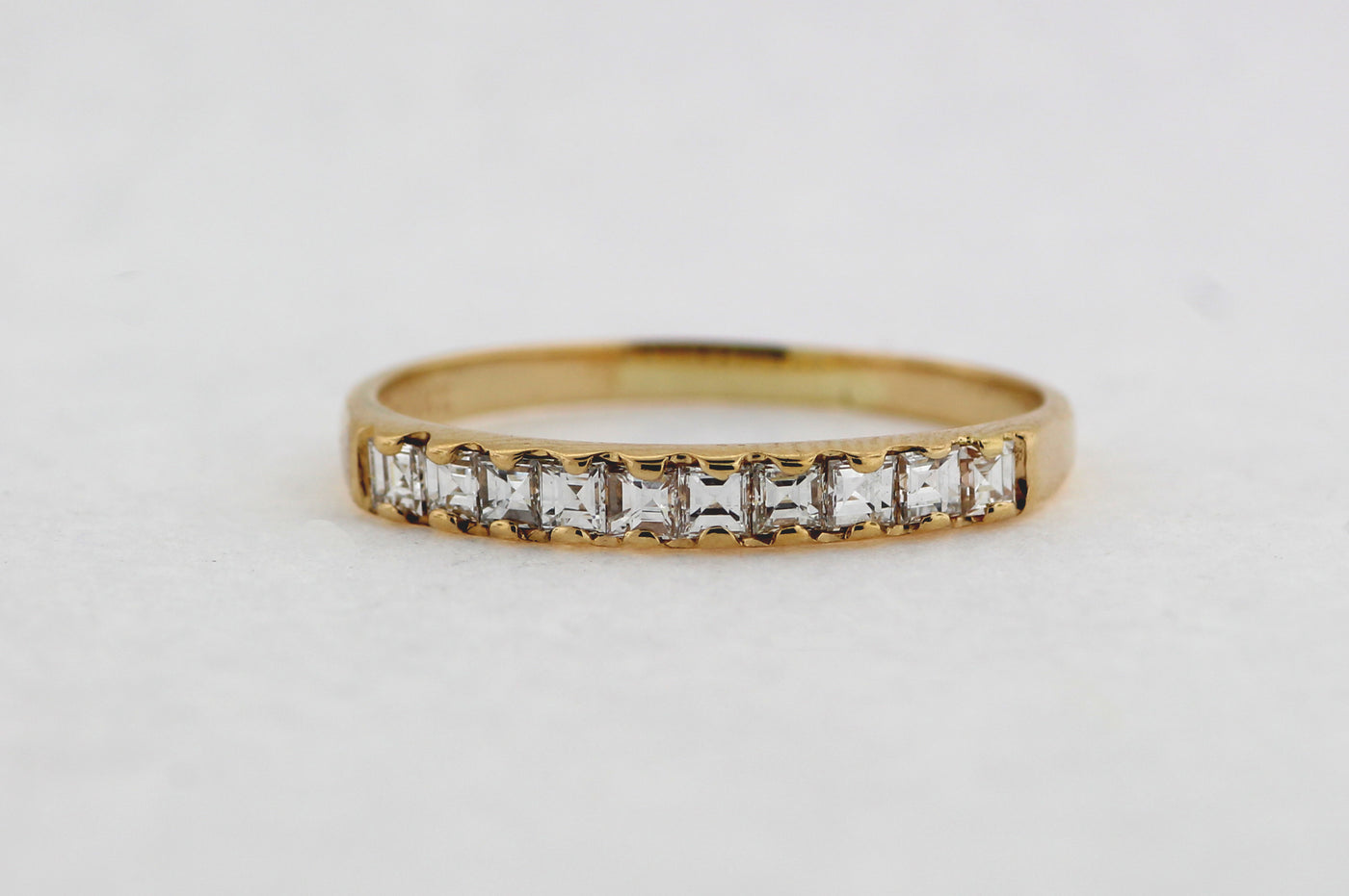 14KY .50 CTTW SQUARE BAGUETTE DIAMOND BAND G-VS1