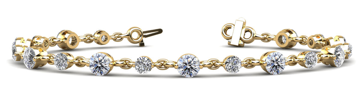 14KY 2.72 Cttw Diamond Bracelet, H-SI2