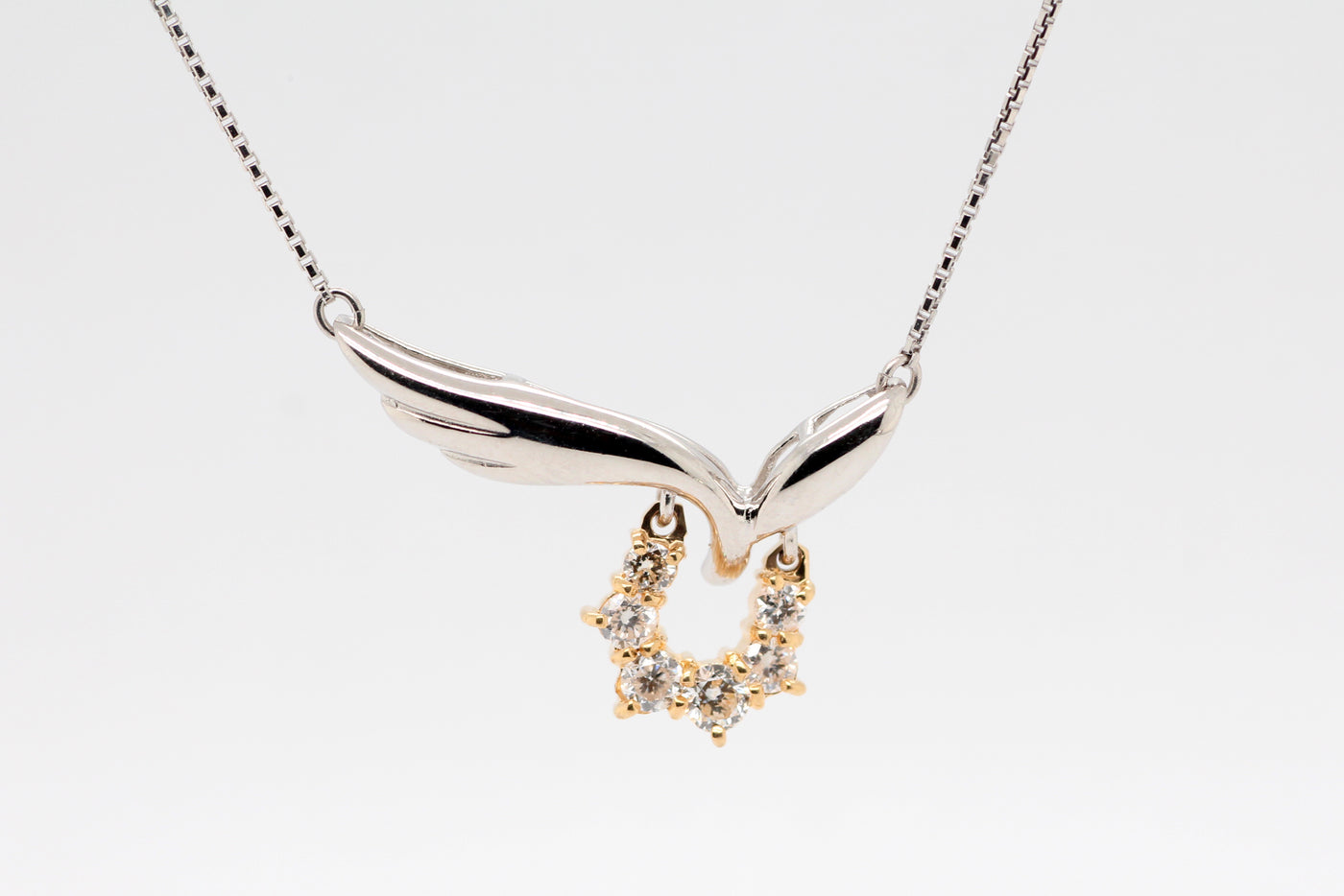 ESTATE PLAT/18KY .43 CTTW DIAMOND NECKLACE