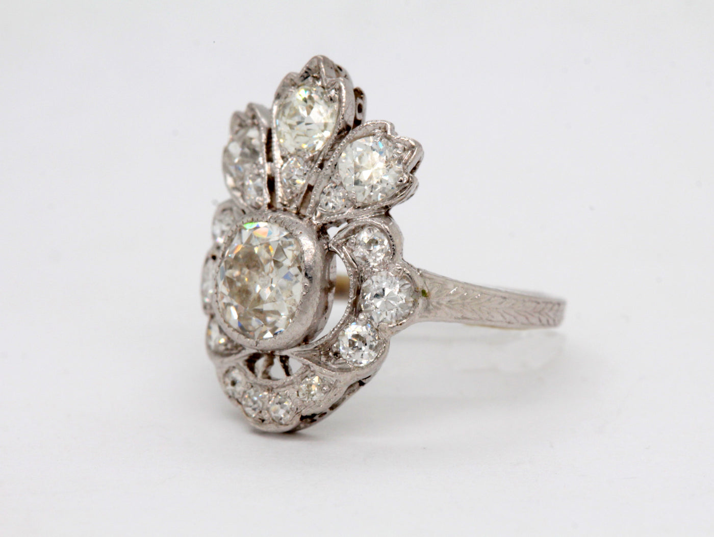 Estate Platinum 1.75 Cttw Fashion Ring