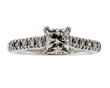 14KW .40CTTW DIAMOND SEMI MOUNT (NO CENTER STONE)