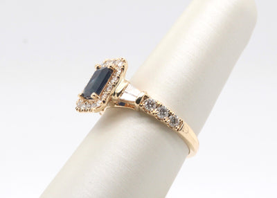 14KY Sapphire and Diamond ring