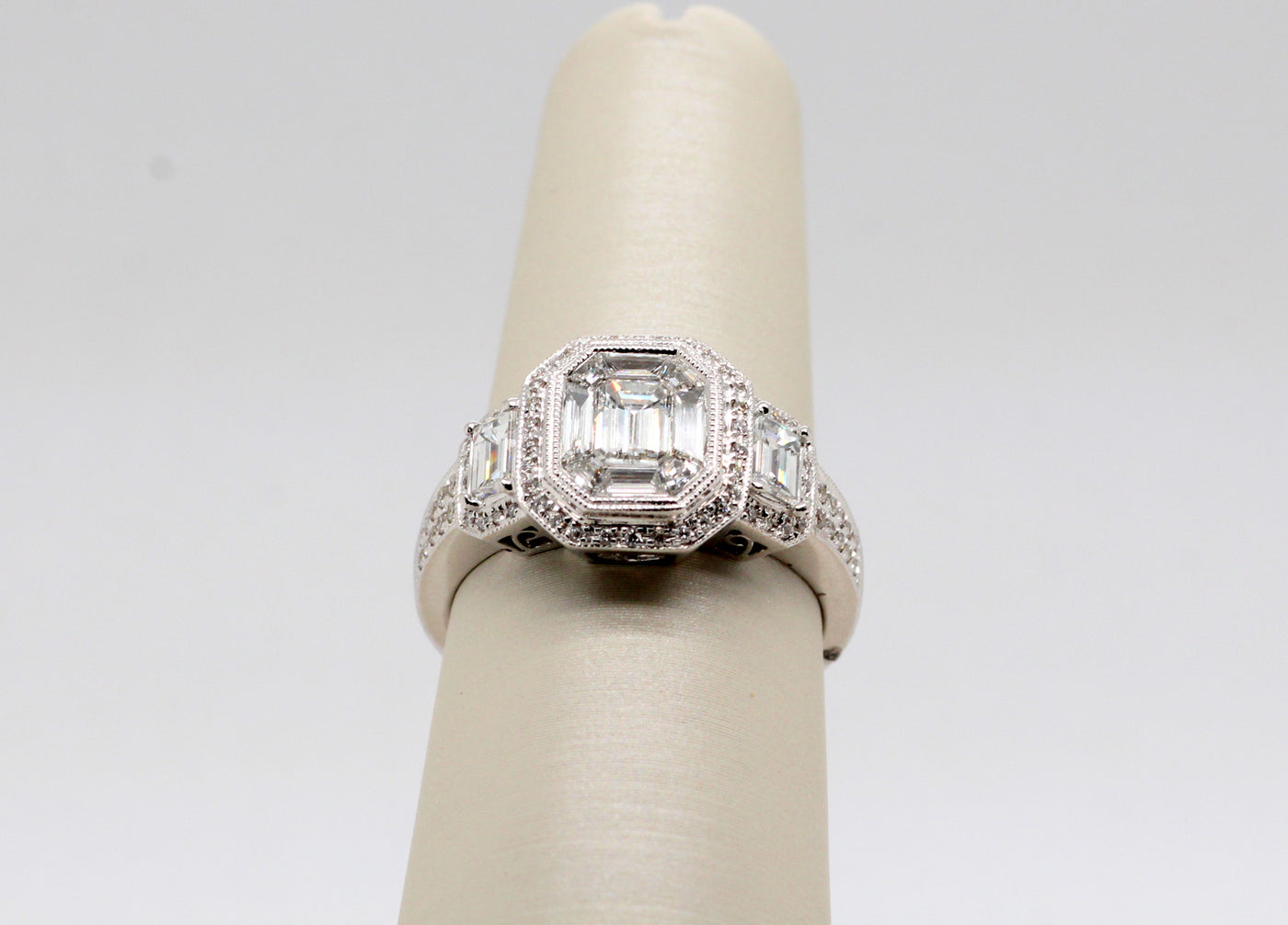18KW 1.58 Cttw Diamond Engagement Ring