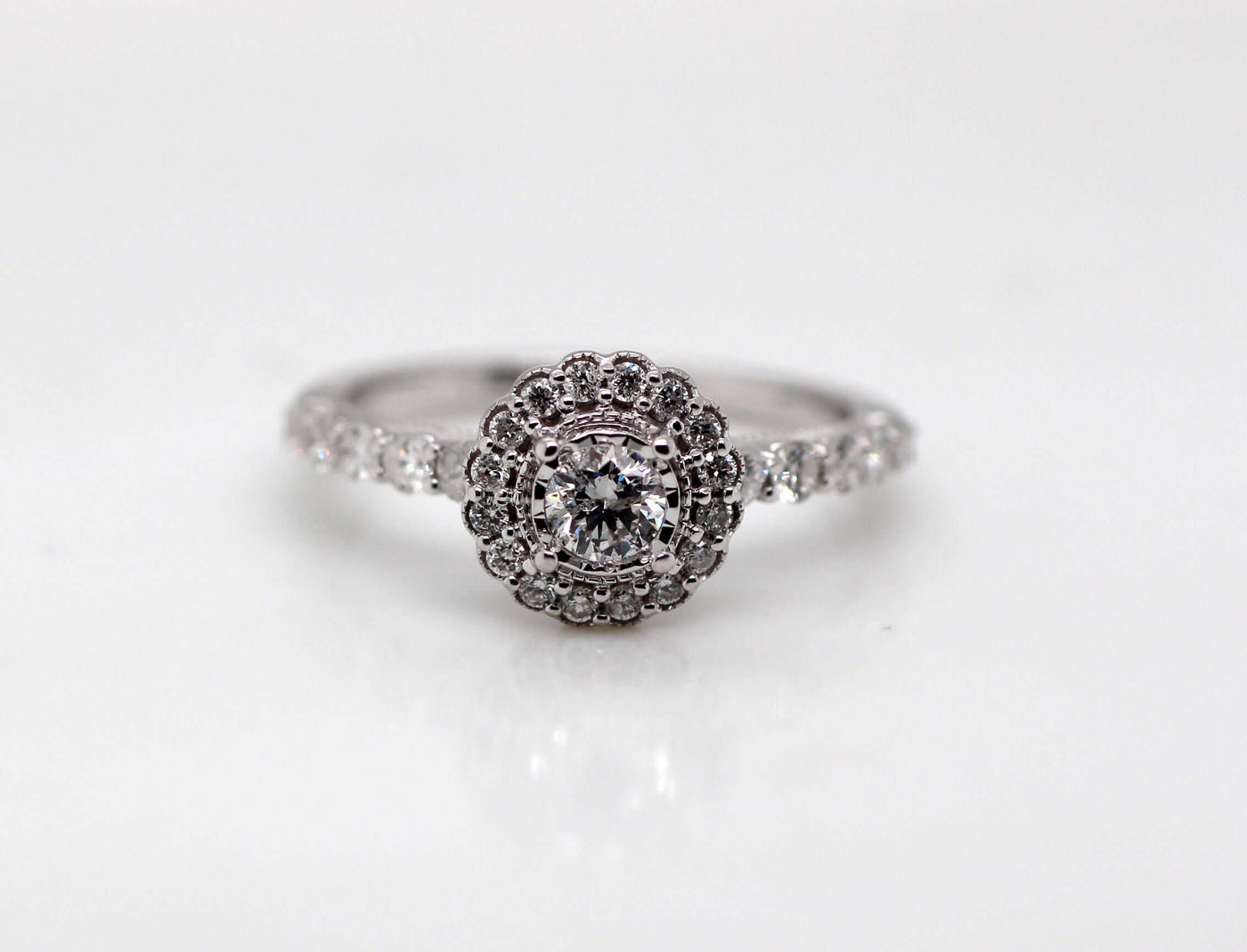 14KW .73  Cttw Diamond Engagement Ring