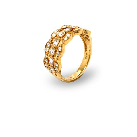 18KY .57 Cttw Diamond Ring