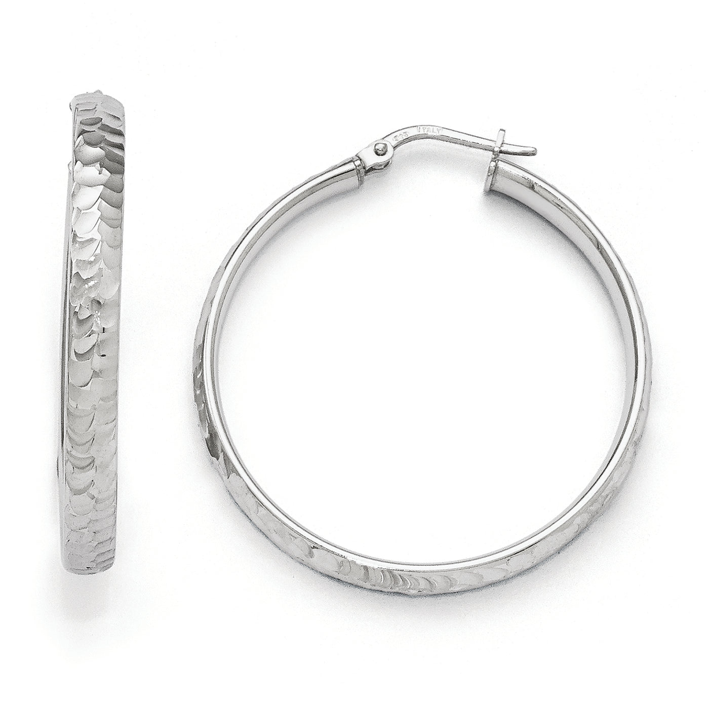 SS POLISHED HOOP EARRINGS
QLE433