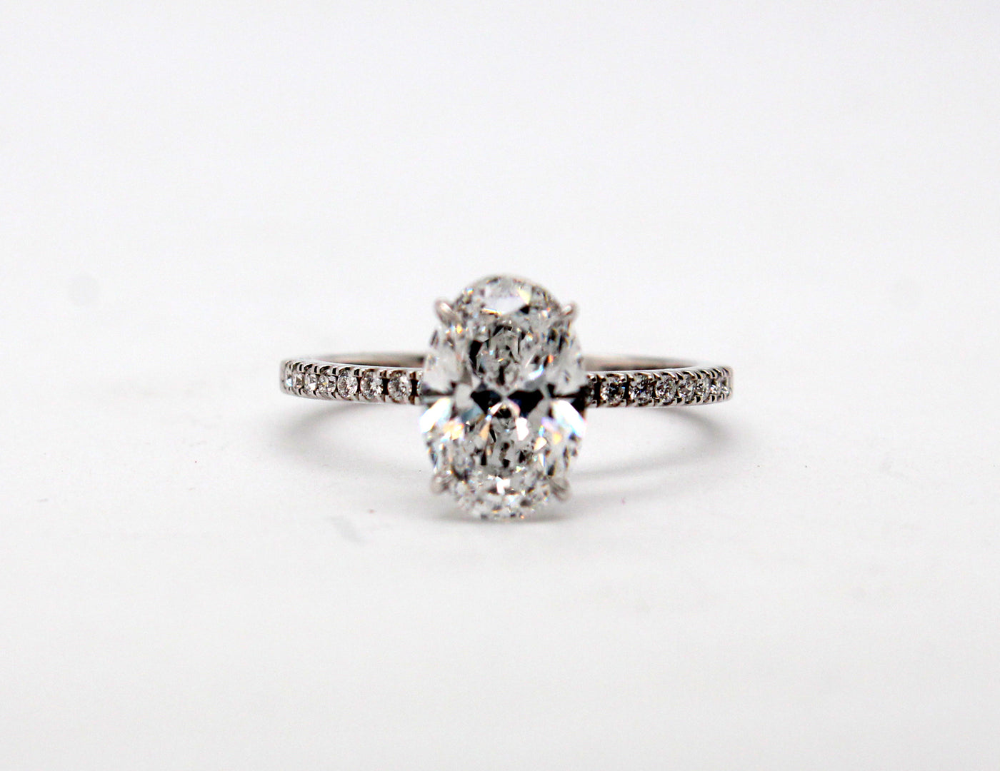 14KW 2.25 Cttw Lab Grown Diamond Hidden Halo Engagement Ring