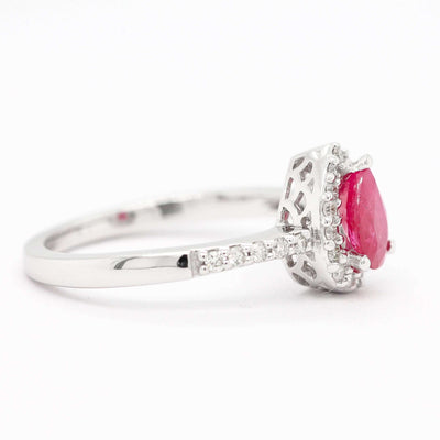 14KW .76 CTTW Ruby and Diamond ring, .23 CTTW image
