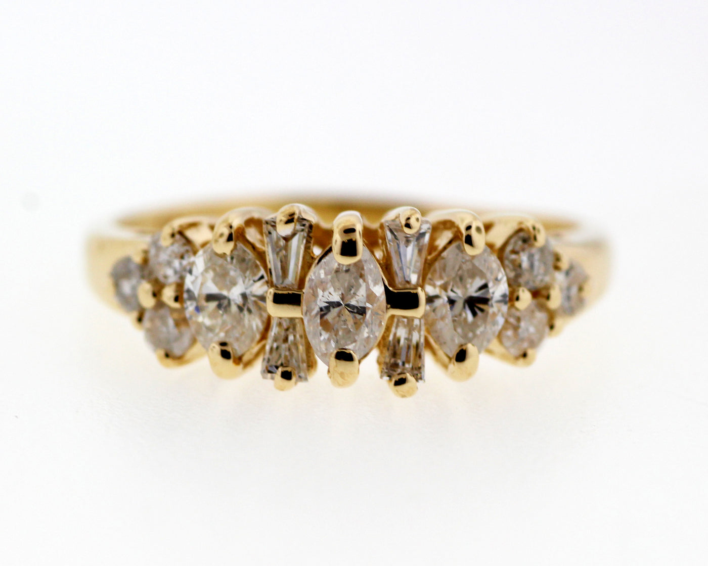 Estate 14KY 1.00 Cttw Diamond Fashion Ring