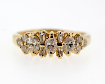 Estate 14KY 1.00 Cttw Diamond Fashion Ring