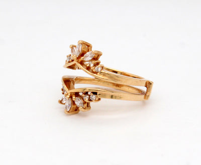 Estate 14KY .38 Cttw Diamond Insert Ring