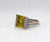 Estate 14KW 6.85 Ct Greenish Yellow Citrine and .06 Cttw Diamond Ring