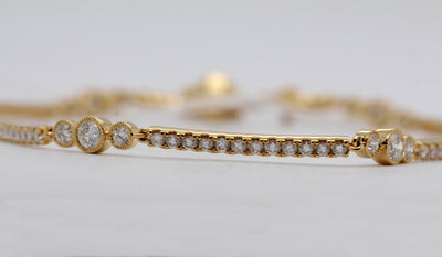 18KY 1.62 Cttw Diamond Bracelet