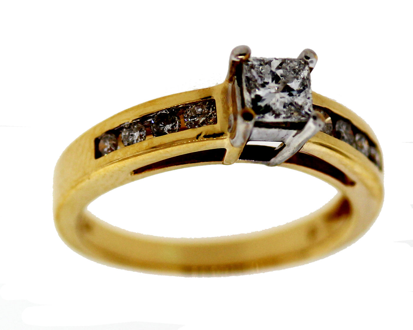 14KY 1/2CTTW  DIA ENG RING
