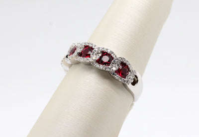 18KW Ruby and Diamond Ring