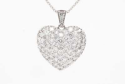 14KW 1.50 CTTW DIAMOND HEART PENDANT, I-I1
