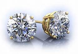 14KY .70 Cttw Diamond Stud Earrings H in color and SI1 in Clarity