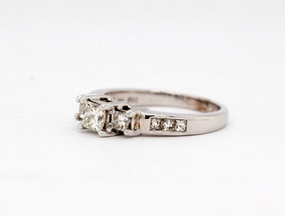 14KW 1.04 Cttw Diamond 3 Stone Ring image