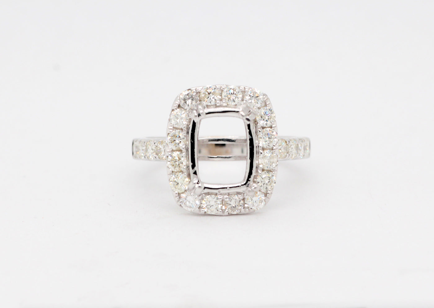 18KW .72 Cttw Diamond Semi Mount Ring