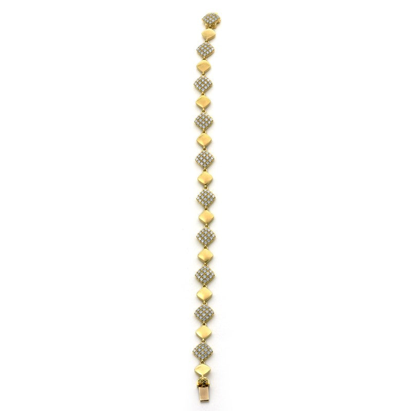 18KY 2.09 Cttw Diamond Bracelet