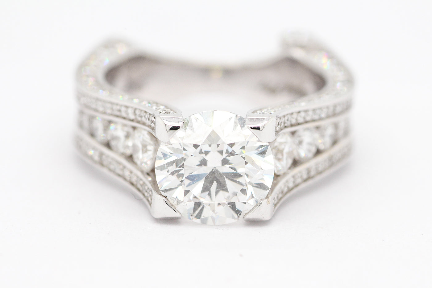 18K 4.77 CTTW White Gold Engagement Ring