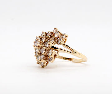 Estate 14KY 2.00 Cttw Diamond Fashion Ring