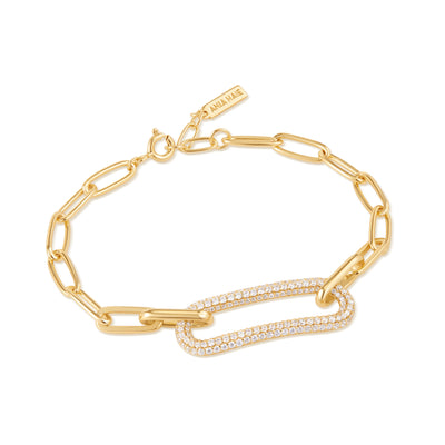 Ania Haie Pave link bracelet