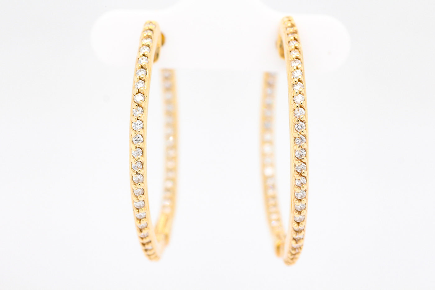 14KY 2CTTW IN AND OUT DIA EARRINGS