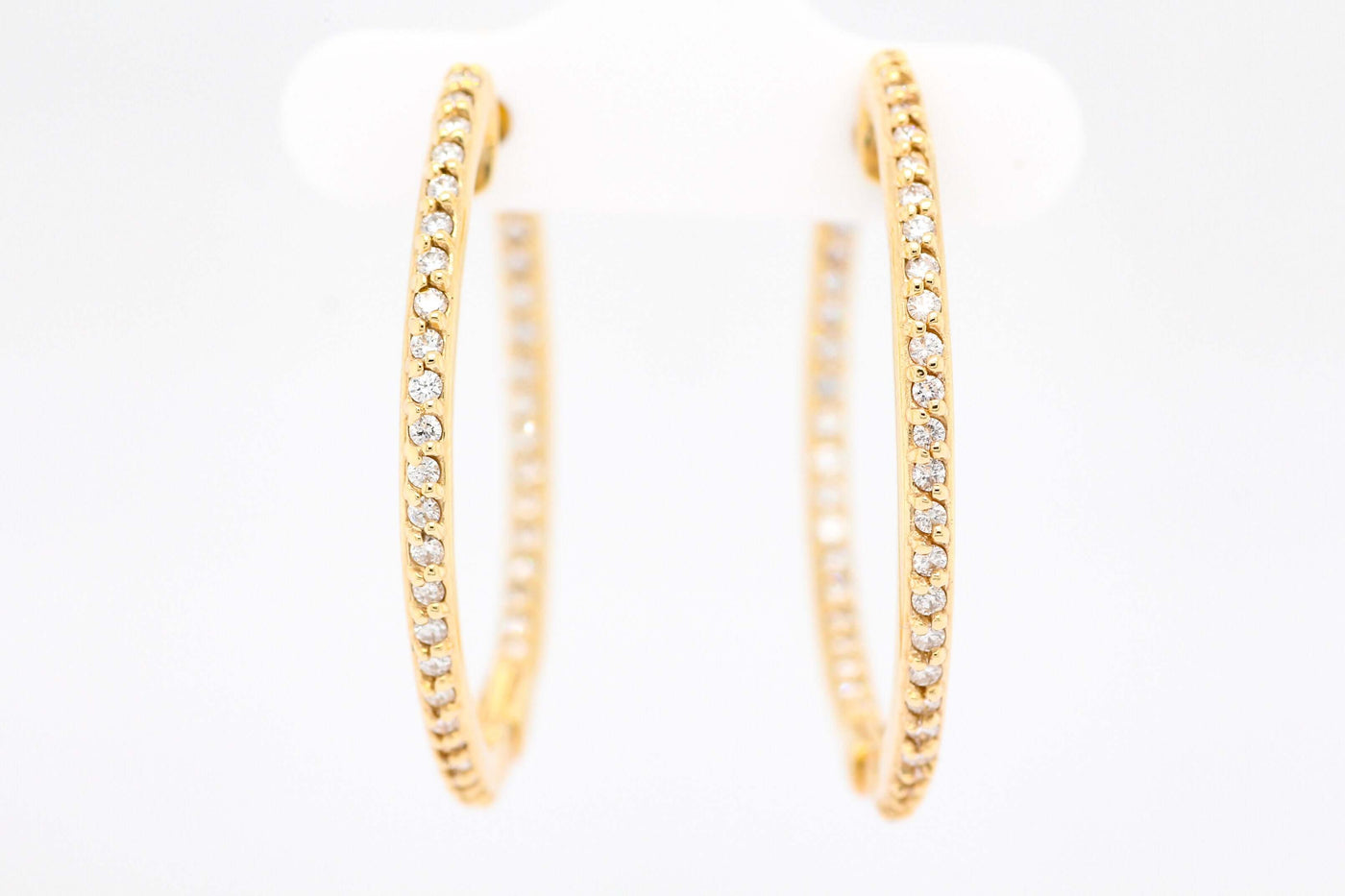 14KY 2CTTW IN AND OUT DIA EARRINGS image