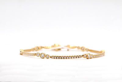 18KY 1.62 Cttw Diamond Bracelet
