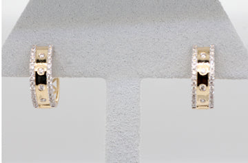 14KY .33 Cttw Diamond Hoop Earrings