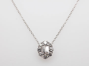 18KW .77 CTTW DIAMOND NECKLACE
