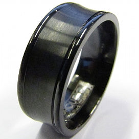 CROWN BLACK TITATIUM GENTS BAND TI-0067-R10